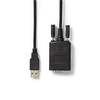 Nedis CCGW60852BK09 USB 2.0 - RS232 kábel 0,9m
