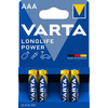 Varta Longlife Power LR03 AAA mikro alkáli elem, 4db