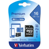 Verbatim Premium 16GB microSDHC memóriakártya + adapter, Class 10 (44082)
