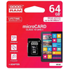 Goodram 64GB microSDHC memorijska kartica + adapter, Class 10, UHS-i 1 (M1AA-0640R12)