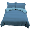 Croccus Home 7-dielna 2-stranná posteľná bielizeň oceľovo modrá/svetlomodrá