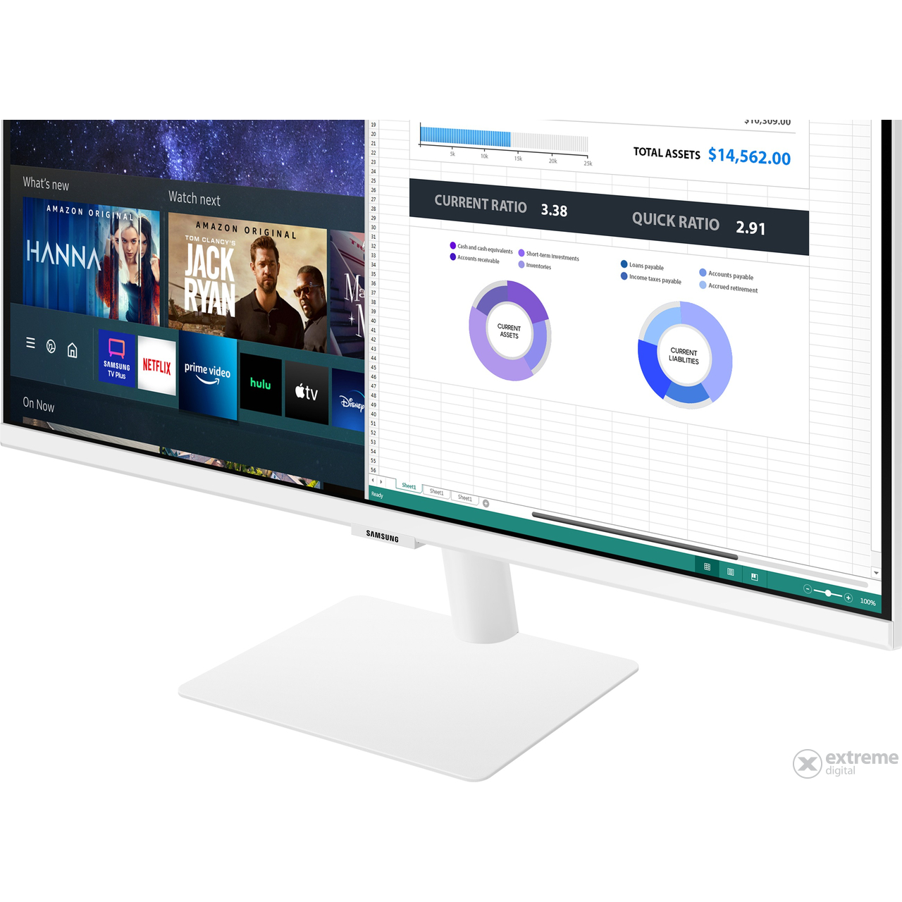Samsung LS32AM501NUXEN Smart Monitor Smart TV alkalmazással, 32", Full HD, HDR10, beépített Wifi, Bluetooth, hangszóró, 