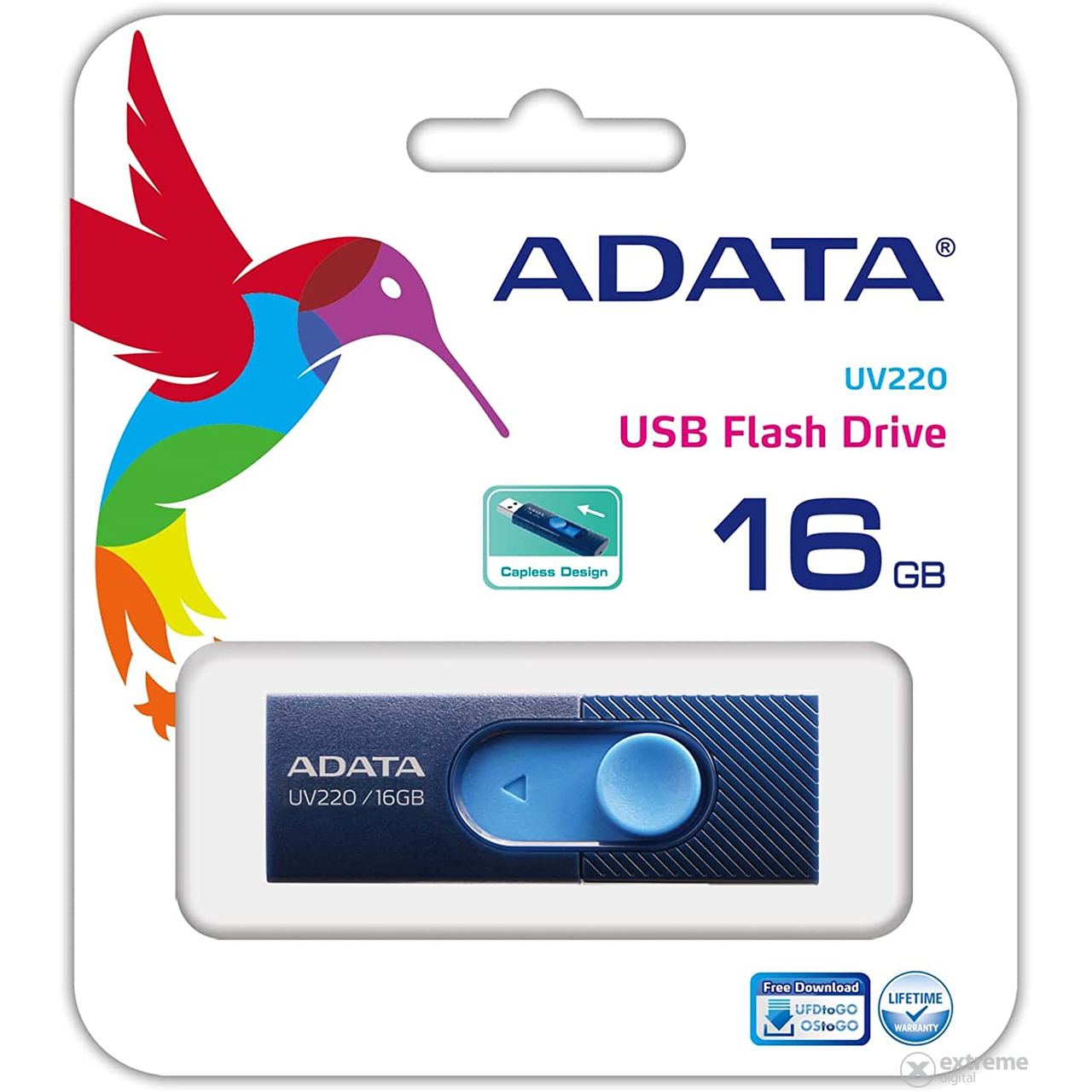 Adata 16GB USB2.0 (AUV220-16G-RBLNV) Flash Drive, plava