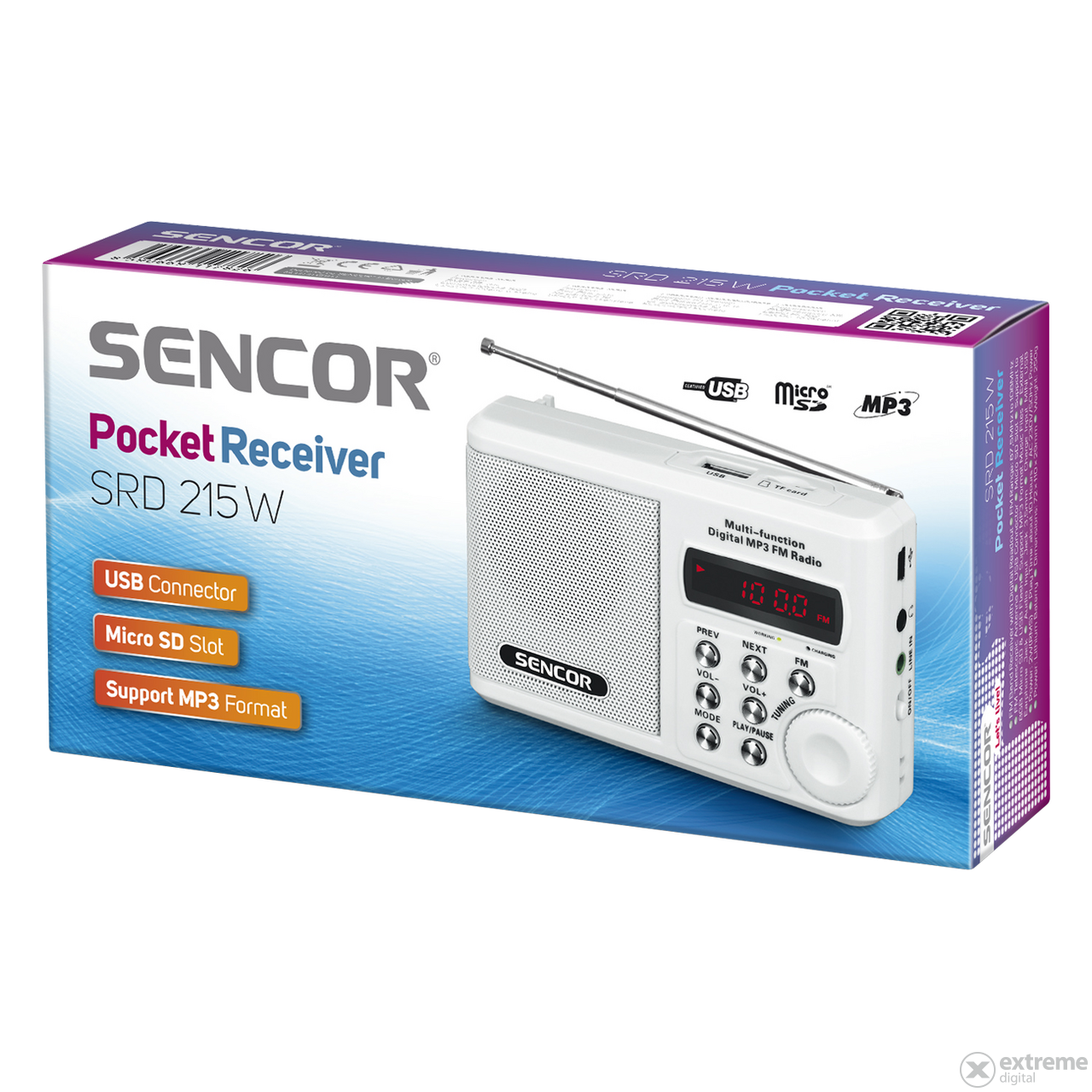 Sencor SRD 215 radio, bijeli