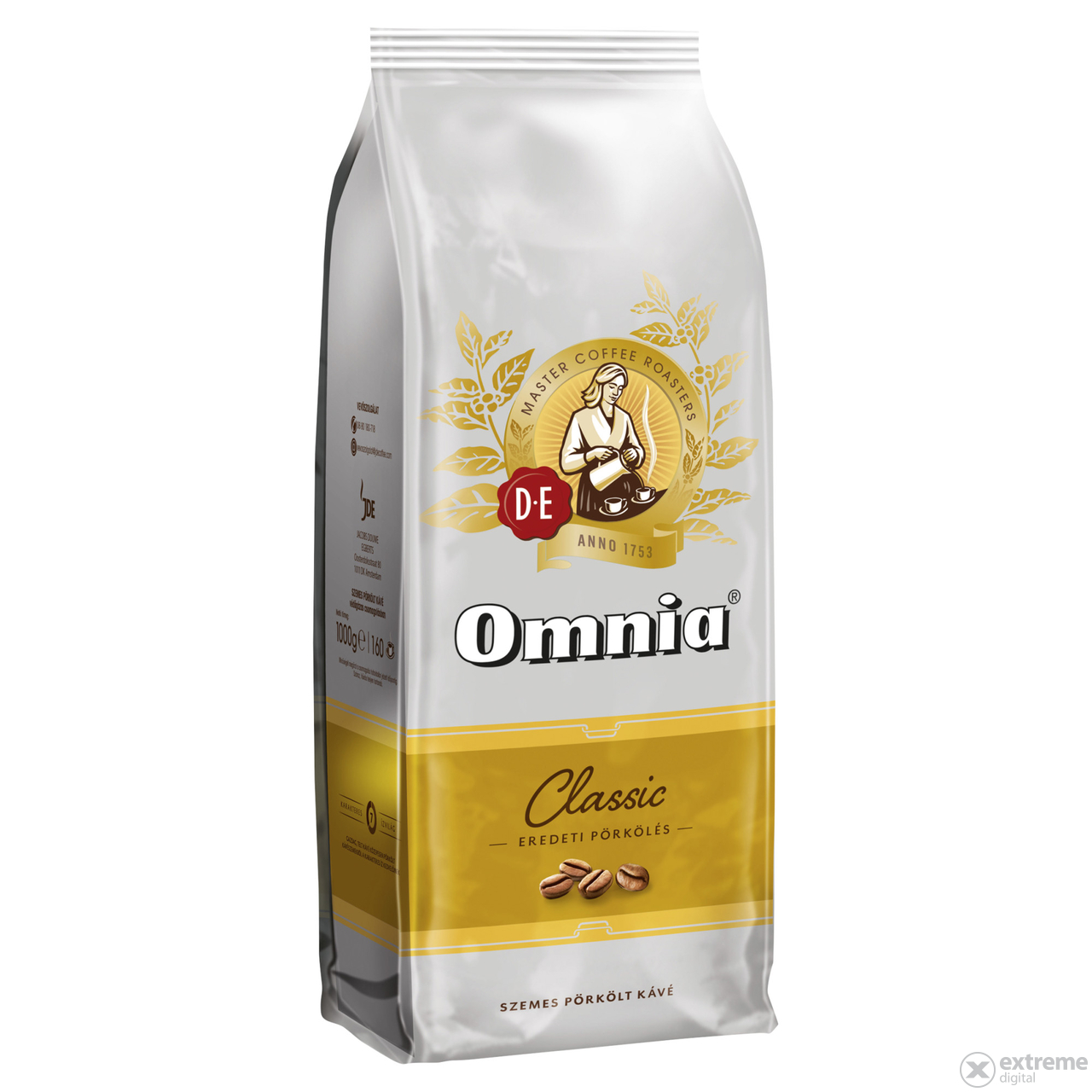 Douwe Egberts Omnia Classic zrna kave, 3x1000g
