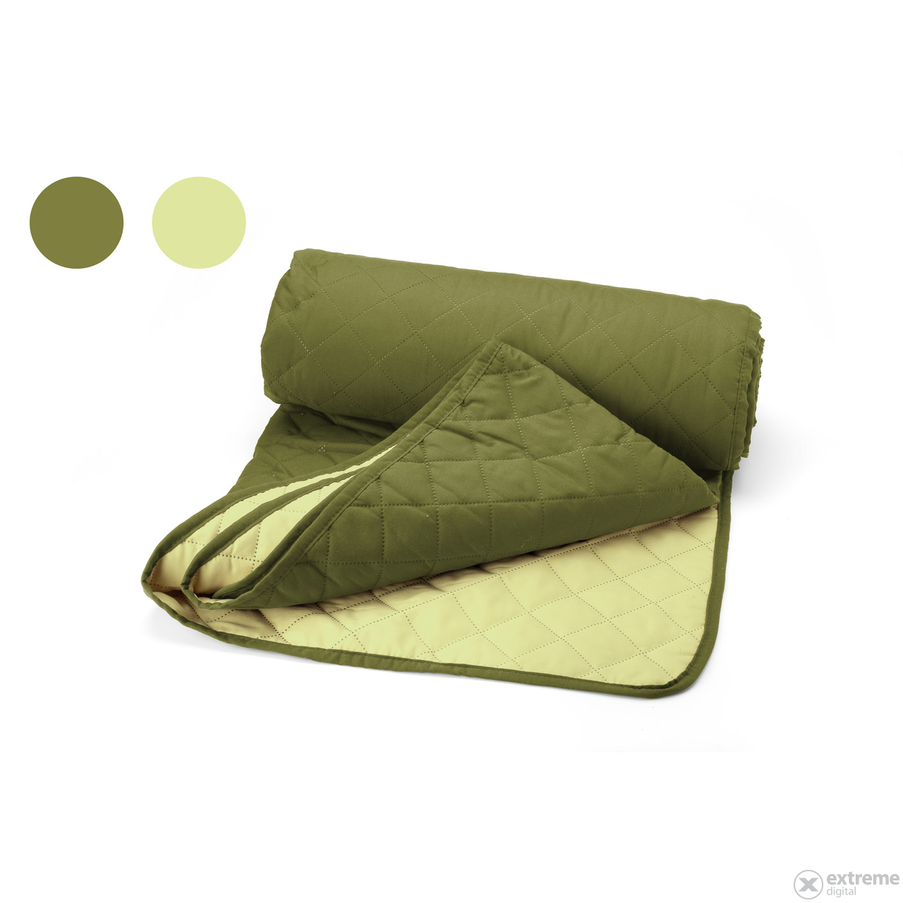 Alcam dvostrani pokrivač od mikrovlakana, zeleni, 210 x 220 cm