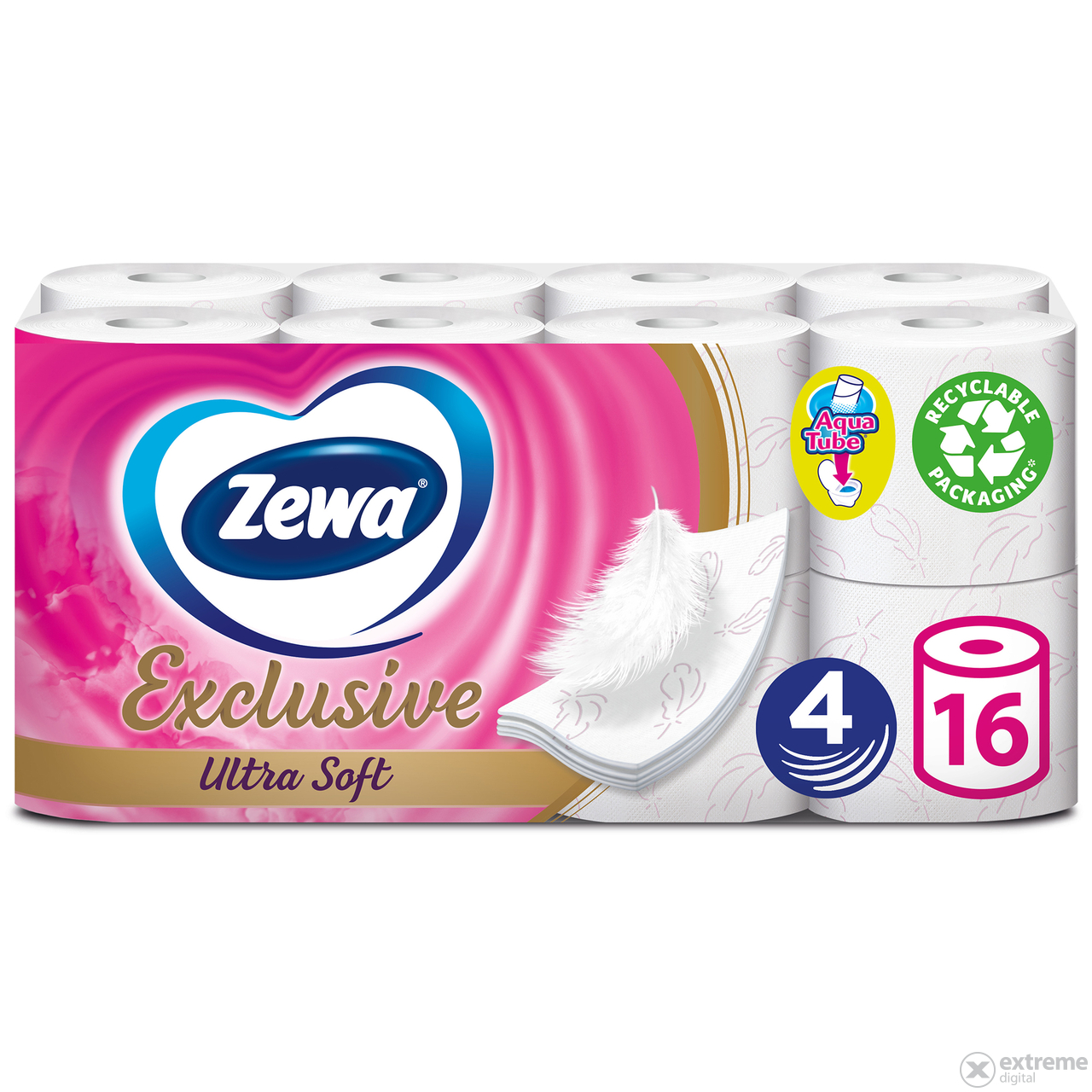 Zewa Exclusive 4 slojni toaletni papir, Ultra Soft, 16 rola