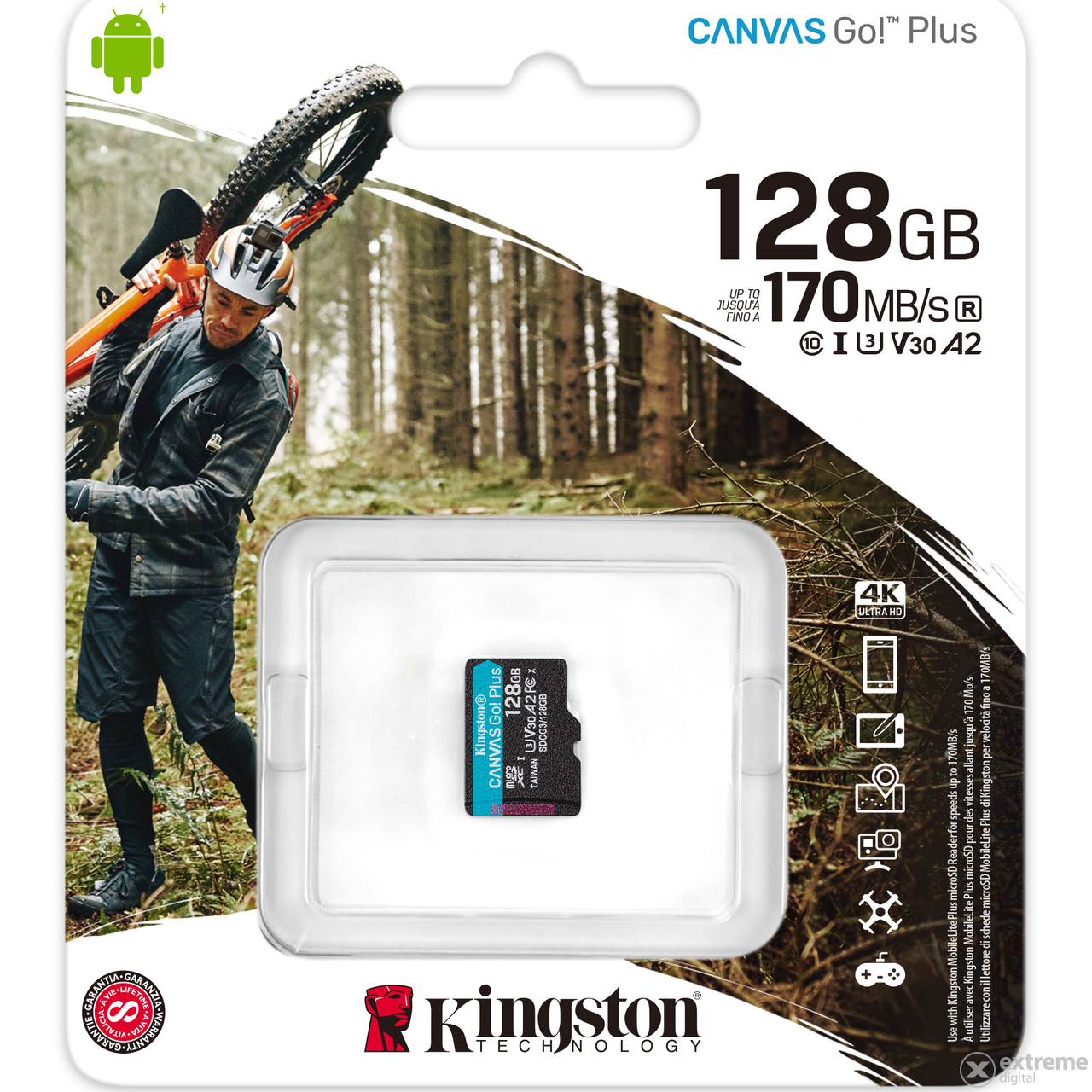 Kingston Canvas Go! Plus 128GB microSD paměťová karta