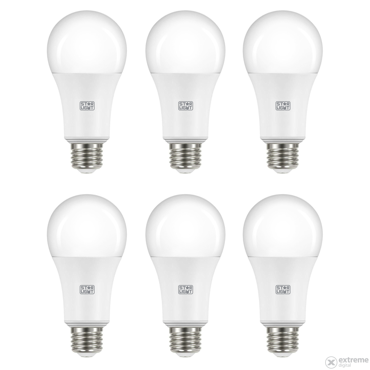 Star-Light LED žiarovky, súprava, 15W, E27, studená biela, 6500K, 6 ks