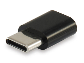 Equip USB-C/MicroUSB převodník samec/samice, černý (133472)