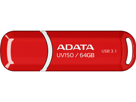 ADATA USB memorija 64GB, UV150 USB 3.1, crveni