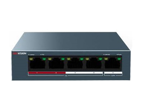 Hikvision DS-3E0105P-E/M (4 port 100Mbps, 38W, 1 uplink port, L2) switch PoE