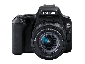 Canon EOS 250D DSLR fotoaparat kit (EF 18-55mm IS STM + 50mm STM objektiv), crni