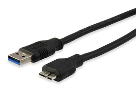 Equip USB 3.0 A-microB kábel, samec/samec, 1,8m