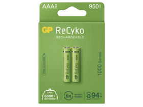 GP ReCyko NiMH tölthető akkumulátor, HR03 (AAA) 1000mAh, 2db, (B2111)