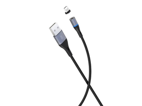 XO NB125 USB/lightning magnetni kabel, crni