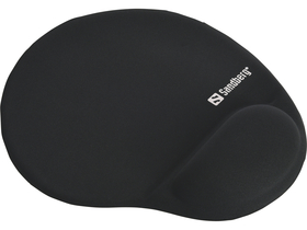 Sandberg Mousepad Černá podložka pod myš s oporou pro zápěstí, černá
