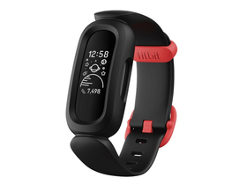 Fitbit Ace 3 Aktivitätsmesser Armträger für Kinder, schwarz/rot