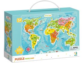 Dodo mapa světa puzzle, 100ks