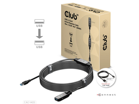 Club3D 3.2 Gen1 Active Repeater kabel, 10 m Male/Female