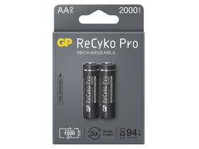 GP ReCyko Pro NiMH tölthető akkumulátor, HR6 (AA) 2000mAh, 2db (B2220)