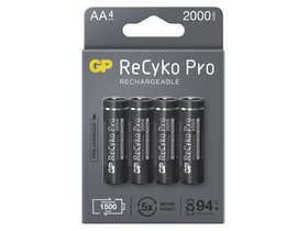 GP ReCyko Pro NiMH tölthető akkumulátor, HR6 (AA) 2000mAh, 4db (B22204)