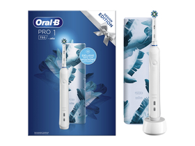 Oral-B PRO 750 elektrische Zahnbürste mit Cross Action Kopf, weiß