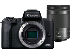 Canon EOS M50 Mark II MILC fényképezőgép kit (18-150mm IS STM objektívvel), fekete