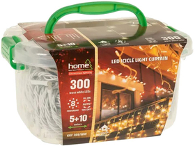 Home LED-Lichtvorhang, 300 warmweiße LEDs