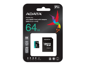 ADATA 64GB microSDXC karta UHS-I U3 Class10 A2 V30S (R/W: 100/80 MB/s)