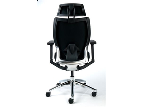 Mayah "Crown" Kancelářská židle, nastavitelné opěrky rukou, černý potah, síťované opěradlo, černý podstavec