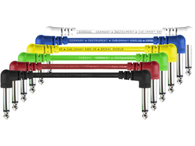 CORDIAL EI Pack 2 Patch kabelski paket 0,3 m - vtičnica 6,3 mm mono 90° / vtičnica 6,3 mm mono 90°, za pedale