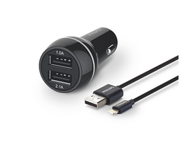 Philips DLP2357V/10 dvojitá USB nabíječka do auta, pro iPhone