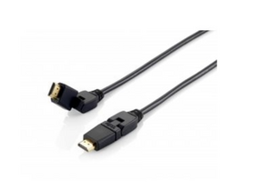 Equip 119363 HDMI 1.4 kabel samec / samec, pozlacené, 3m otočné konektory