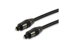 Equip 147921 optički kabel,  pozlačeni priključak,  muški/muški, 1,8m,  crna