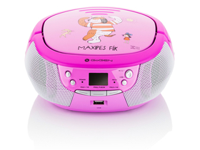 Gogen GMAXIPREHRAVACP rádio s CD přehrávačem a mikrofonem, pro děti, růžové