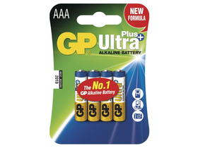 GP Ultra Plus Alkáli elem, LR03 (AAA), 4db/bliszter (B1711)