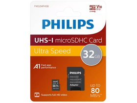 Philips 32GB microSDHC memorijska kartica + SD adapter, Class 10, UHS-I, U1