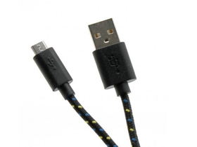 Sbox USB A -Micro USB kábel, 1M, čierny (0616320533458)