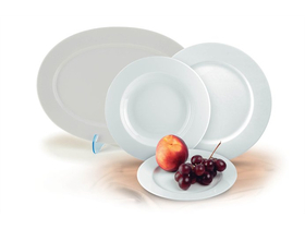 Rotberg "Basic" 22cm hlboký tanier, porcelán, biely (6ks)