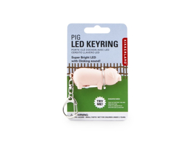 Kikkerland kľúčenka so zvukovým efektom, LED, vo forme prasiatka