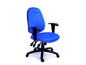 Mayah "Energetic" uredska stolica, podesivi nasloni za ruke, eksluzivno plavo platno, crne noge