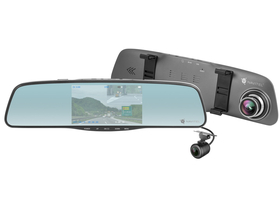 Navitel MR250NV Autokamera in Rückspiegel eingebaut, grau