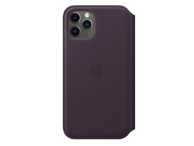 Kožený obal Apple iPhone 11 Pro Max, baklažánová (mx092zm/a)