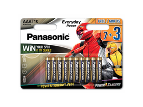 Panasonic LR03EPS/10BW 7+3F PR 1,5V, AAA/ mikro odolné alkalické baterie, 10 ks/bal