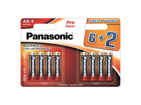 Panasonic LR6PPG/8BW 6+2F 1,5V, AA/ceruza tartós alkáli elem, 8 db /csomag