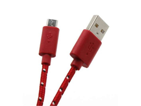 Sbox USB A -Micro USB kábel, 1M, červený (0616320533441)