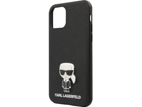 Karl Lagerfeld Saffiano Iconik Schutzhülle für iPhone 11 Pro Max, schwarz