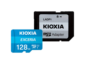 Kioxia Exceria M203 microSDXC karta, 128GB, UHS I U1+ adaptér