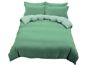 Croccus Home 7-dijelna dvostrana posteljina, topaz zelena / koraljno zelena